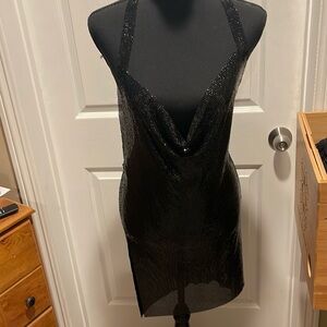 Black sequent cocktail dress size 6